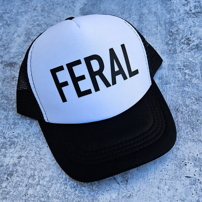 FERAL Youth Trucker Hat Salt and Sparkle