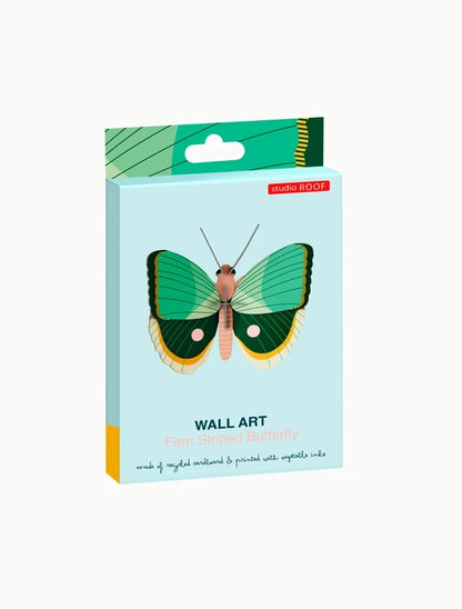 Fern Striped Butterfly Wall Decoration + Construction Kit