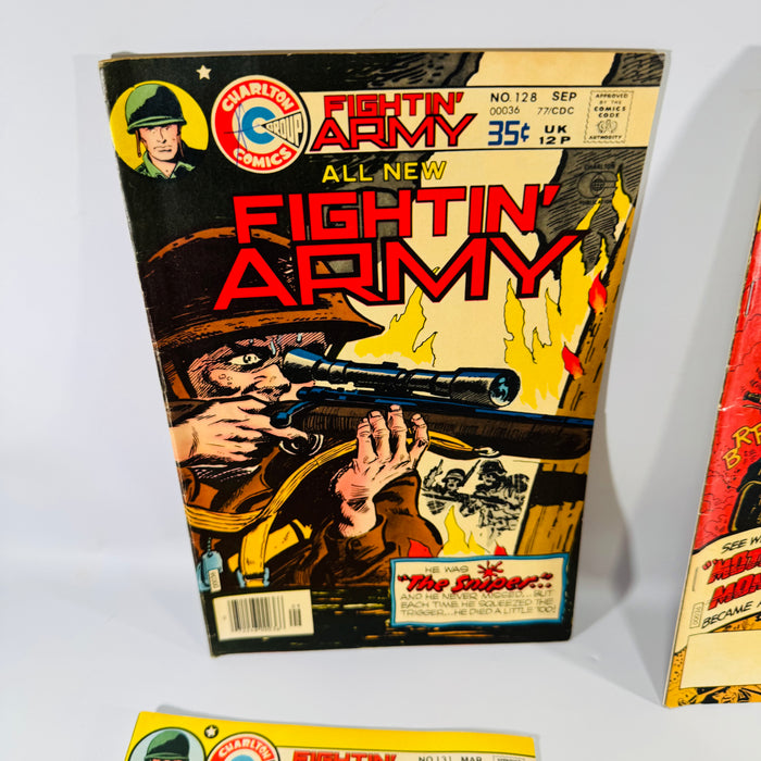 Fightin Army Comic Lot Charlton War Comics Issues 128 131 146 150