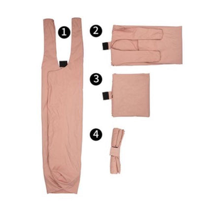 Foldable Summer Travel Bag -  I Forgot a Beach Bag Tote in Blush or Blue, Nylon Grocery Bag for Summer Vacation, Funny Emergency Tote Bag Salt and Sparkle