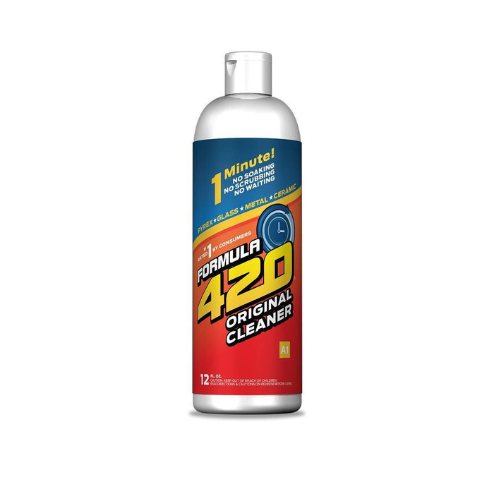 Formula 420 Original Cleaner – 12oz Bottle for Effortless Glass Cleaning: Quick-Action Formula, Cleans Glass Metal Ceramic in Seconds, Eliminates Residue, No Streaks or Odor, Easy-to-Use, No Scrubbing Required, Safe for Most Smoking Accessories, Perfect for Keeping Your Setup Clean and Fresh.