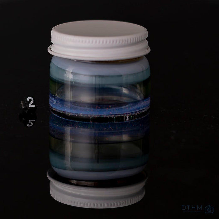 Encalmo Storage Jars: Handcrafted glass, secure storage, assorted colors, durable, artistic details