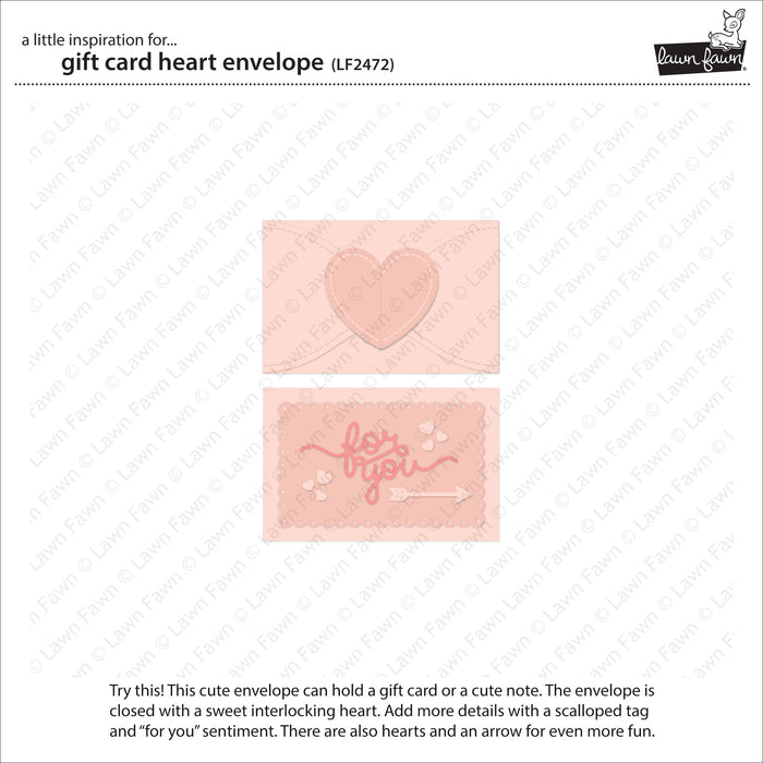 gift card heart envelope
