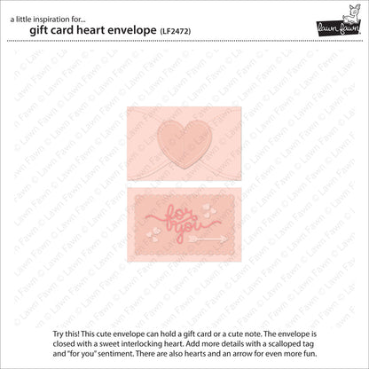 gift card heart envelope