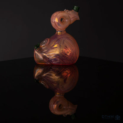 Gold Fumed Glass Skimmer: Premium functionality, handcrafted, unique aesthetic, durable, stylish