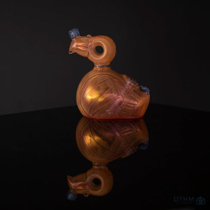 Premium Glass Skimmer: Gold fumed design, compact, handcrafted, durable, stylish collection