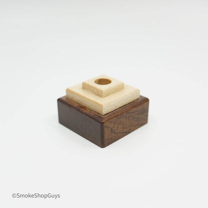 Wooden Display Base Marbles: Hand-Made Wooden Marble Stand, Custom Handcrafted, Natural Finishes, LED Light, Highlight Glass Art, Multiple Unique Styles, Compact Sturdy, Ideal for Marbles Pendants, USA Made High-Quality.