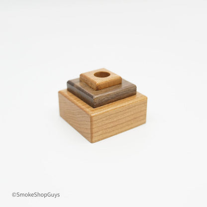 USA Made Marble Stand: Hand-Made Wooden Marble Stand, Custom Handcrafted Wooden Base, Natural Finishes, LED Light Display, Highlight Glass, Multiple Unique Designs, Compact Sturdy, Ideal for Marbles Pendants, High-Quality Craftsmanship.