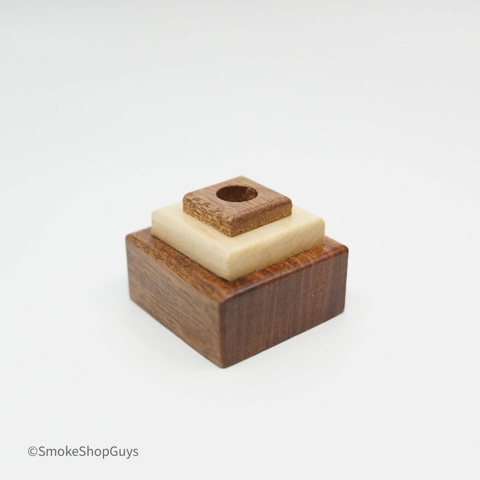 Illuminated Marble Display: Hand-Made Wooden Stand, Custom Handcrafted Wooden Base, Natural Finishes, Built-in LED Light, Highlight Glass Art, Multiple Unique Styles, Compact Sturdy, Ideal for Marbles Pendants, USA Made High-Quality.
