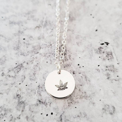 Hemp Leaf Necklace Salt and Sparkle