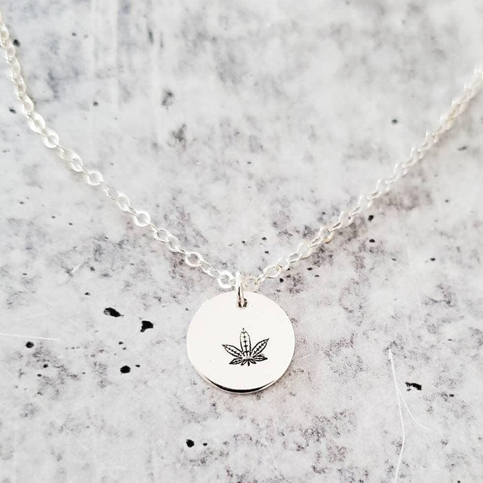 Hemp Leaf Necklace Salt and Sparkle