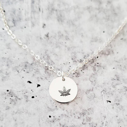 Hemp Leaf Necklace Salt and Sparkle