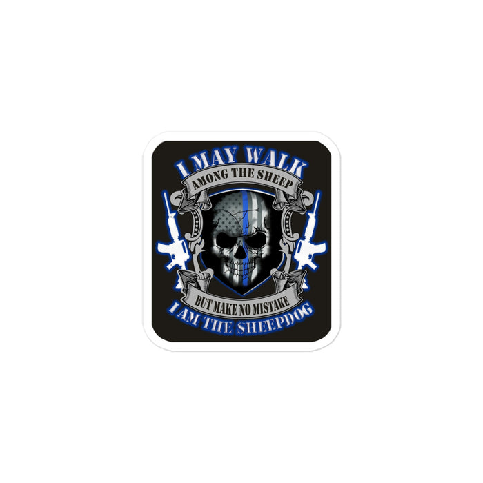 I may walk among the sheep - Thin Blue Line Sticker - FL1