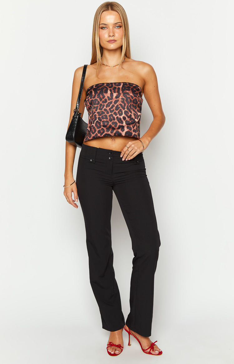 Ibiza Leopard Print Strapless Top