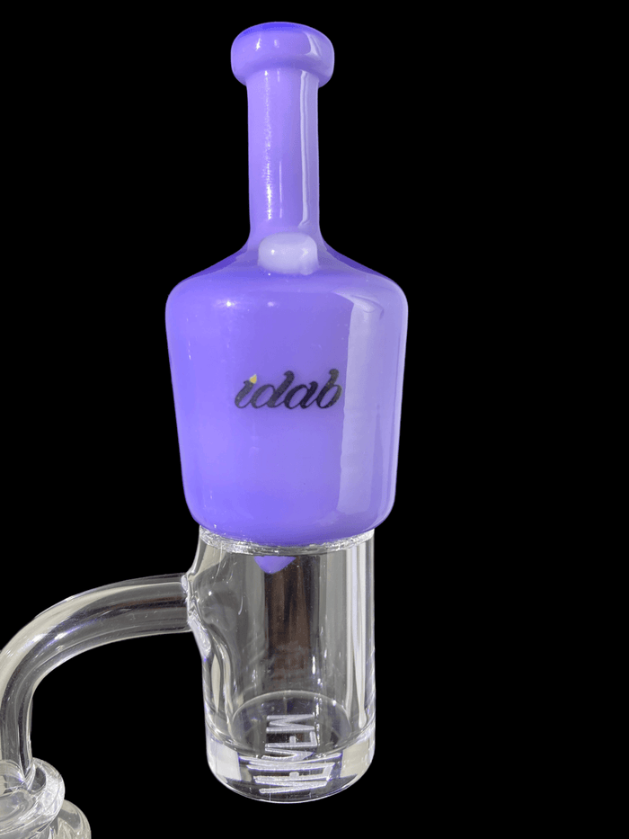 iDab Glass Mini Henny Bottle Carb Cap: Directional Control, Assorted Colors, High-Quality Glass, Dab Rig Accessory