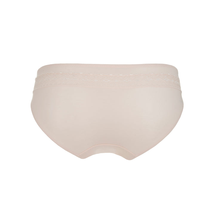 back view of Organic pima cotton and 100% pure silk briefs for eczema in the groin area,