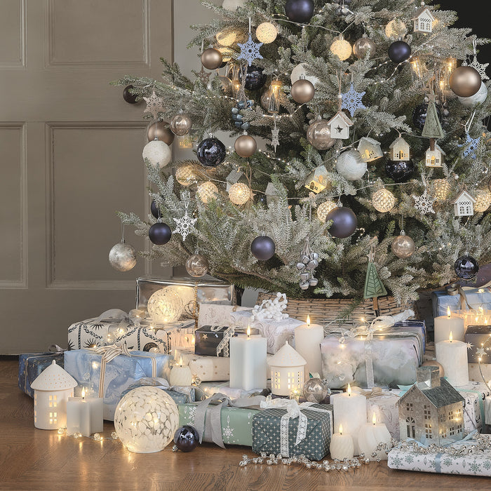 Large White Porcelain Light Up Hut Decoration