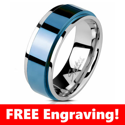 Law Enforcement Dual-Tone Spinner Ring