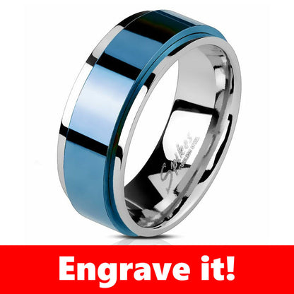 Law Enforcement Dual-Tone Spinner Ring