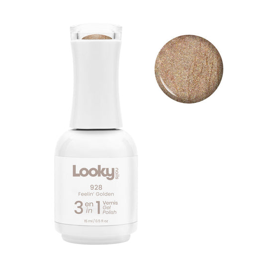 Looky Vernis Gel 3 en 1 #928 Feelin' Golden