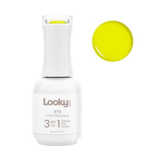 Looky Vernis Gel 3 en 1 #978 Lime Électrique