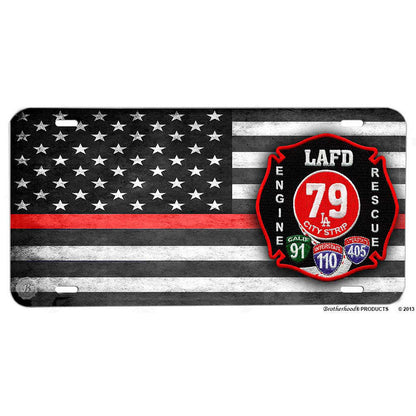 Los Angeles Fire Department Engine Rescue License Plate