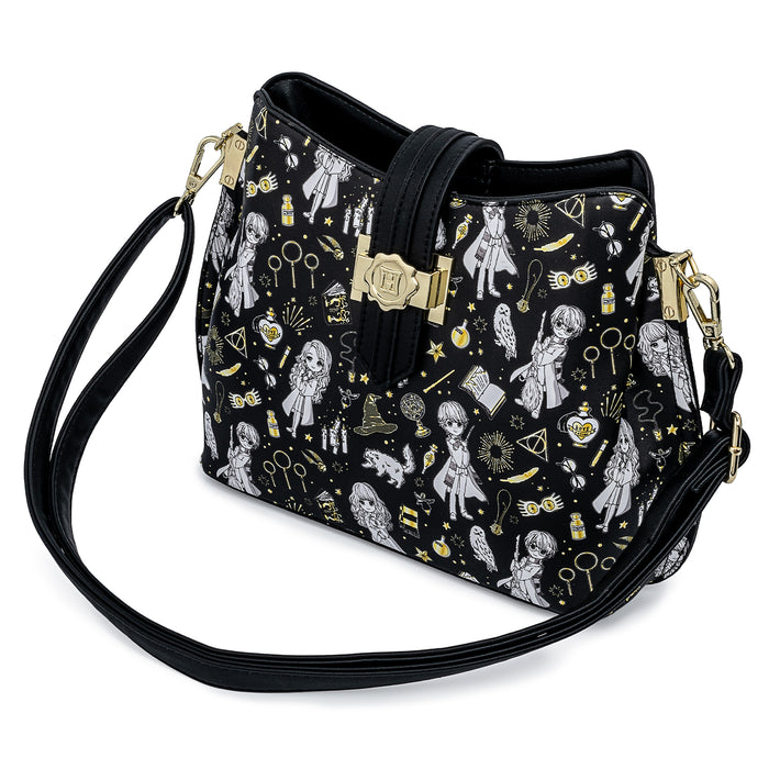 Loungefly Harry Potter Magical Elements AOP Crossbody