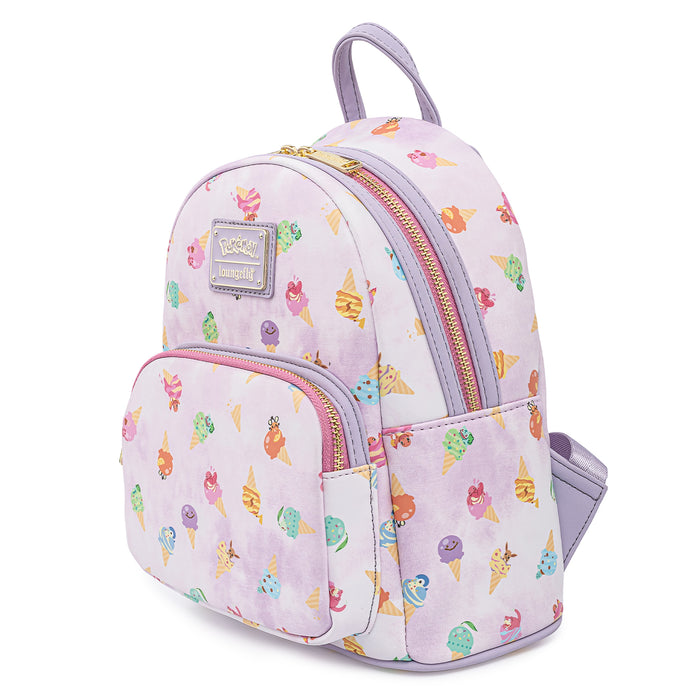 Loungefly Pokemon Ice Cream Acid Wash Denim Mini Backpack