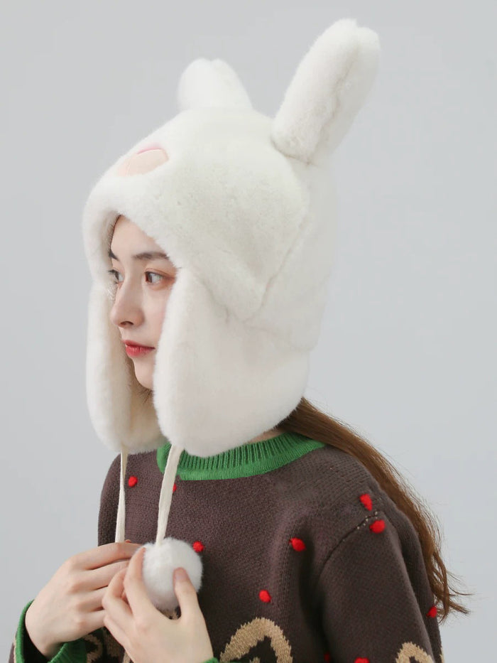 Lovely Bunny Ear Plush Hat
