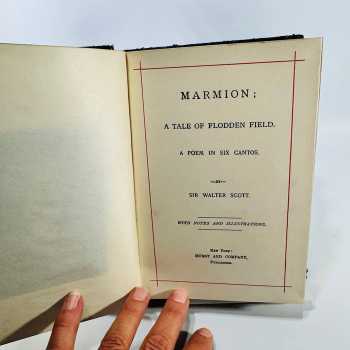 Marmion A Tale of Flodden Field by Sir Walter Scott Hurst and Company Victorian Hardcover