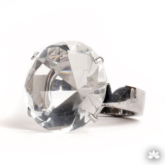Medium Diamond Ring Cake Topper perfect for wedding and engagement cakes.