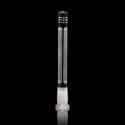 6 Inch Etched Glass Downstem: Milkyway Glass, Artistic Design, Durable Glass, Improves Airflow, Water Pipe Accessory