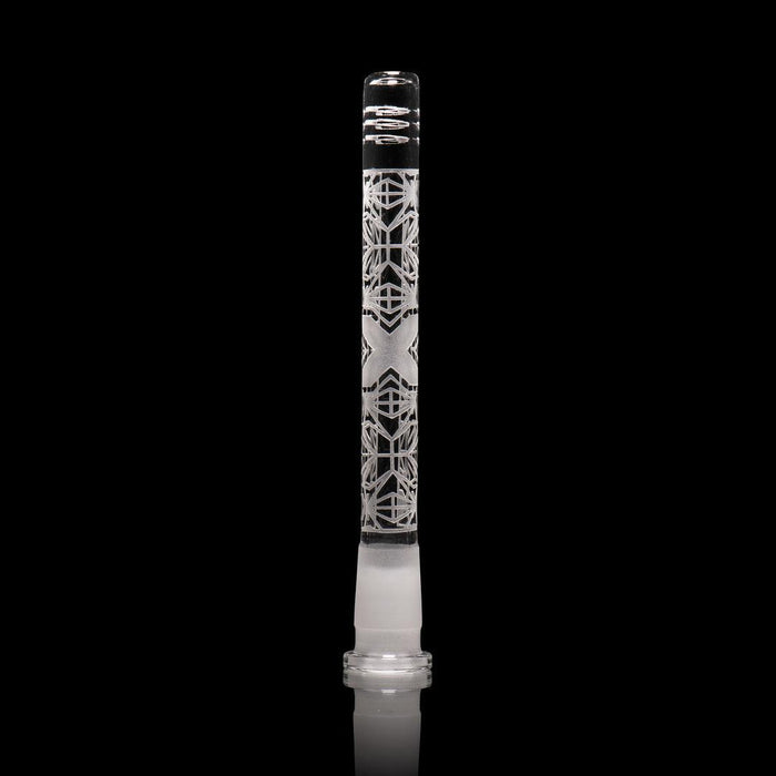 Durable Etched Downstem: Milkyway Glass, 6 Inch Length, Borosilicate Glass, Artistic Design, Long-Lasting Use