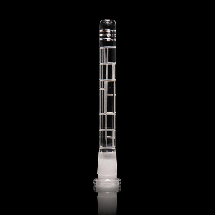 Milkyway Etched Glass Downstem: 6 Inch, Artistic Design, Durable, Enhances Water Pipe, Improves Airflow