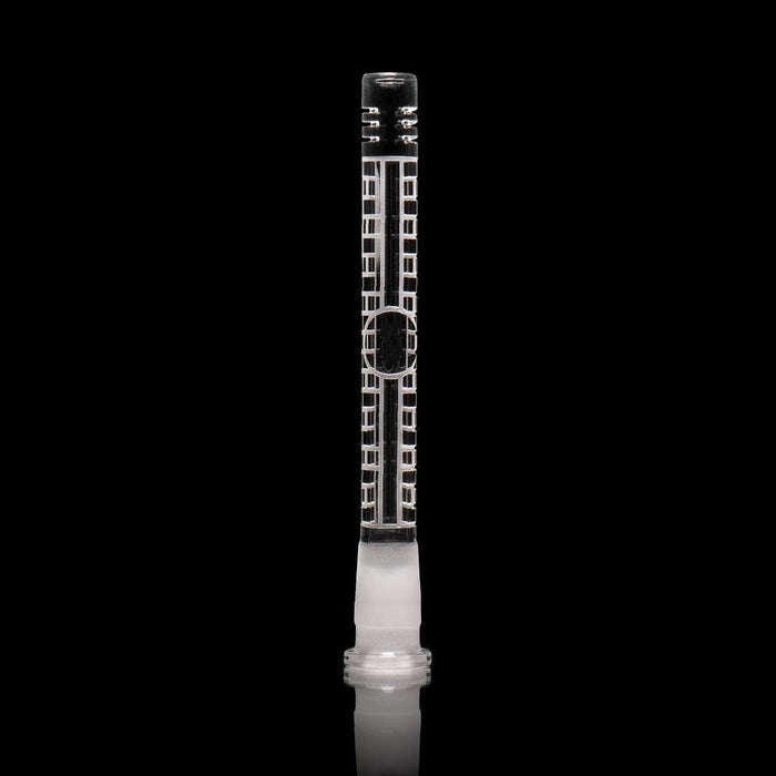 6 Inch Artistic Downstem: Milkyway Glass, Etched Design, Durable Borosilicate, Water Pipe Upgrade, Enhanced Performance