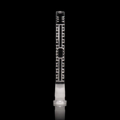 6 Inch Artistic Downstem: Milkyway Glass, Etched Design, Durable Borosilicate, Water Pipe Upgrade, Enhanced Performance