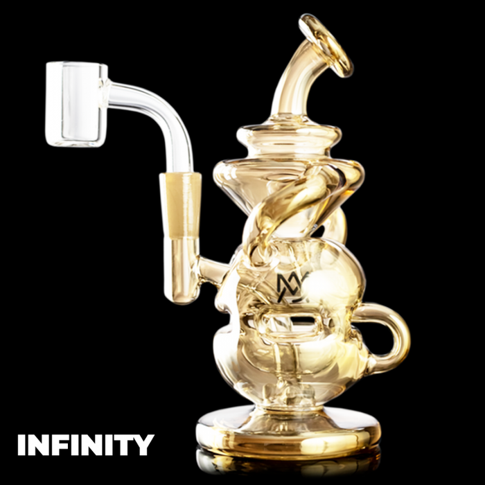 MJ Arsenal Gold Infinity Mini Rig: Elegant Design, Superior Function, Flavorful Dabs, Portable Dab Rig