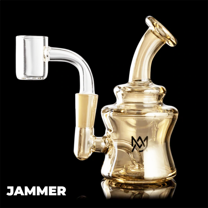 MJ Arsenal Gold Jammer Mini Rig: Compact Dab Rig, Smooth Hits, Flavorful Vapor, Portable Design
