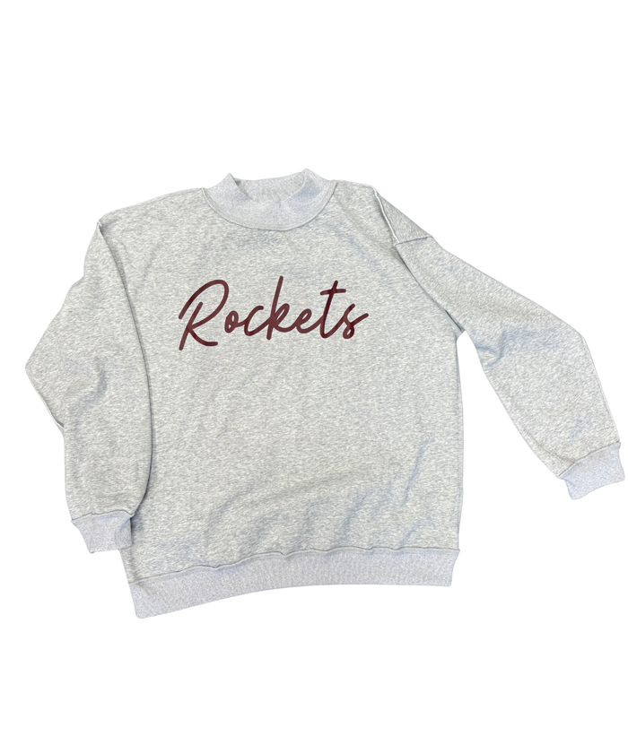 Mock Neck - Reversible Sweatshirt - Gray - Pink AHS