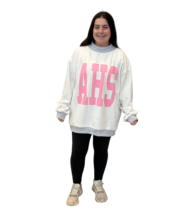 Mock Neck - Reversible Sweatshirt - Gray - Pink AHS