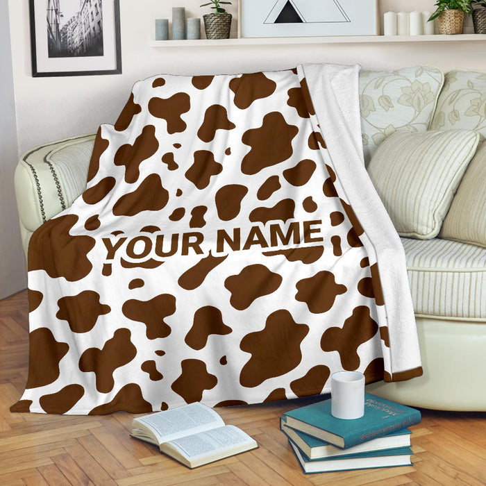 Mockup Unlisted - Blanket - Cow Print - Design 3 - 2-1