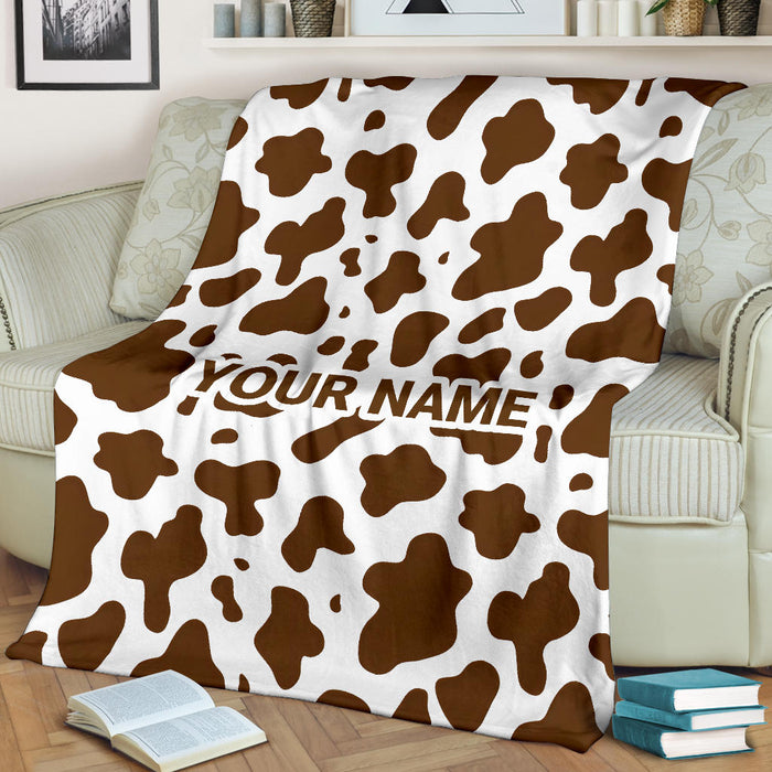 Mockup Unlisted - Blanket - Cow Print - Design 3 - 2-1
