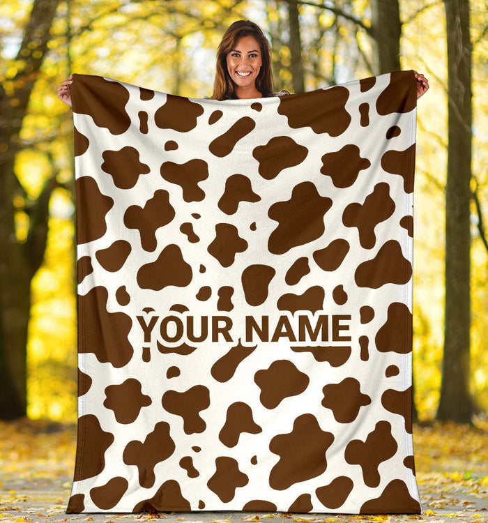 Mockup Unlisted - Blanket - Cow Print - Design 3 - 2-1