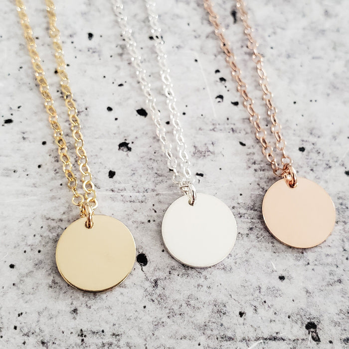 Monogram Initial Necklace - Minimalist Silver Flower Name Charm Necklace Salt and Sparkle