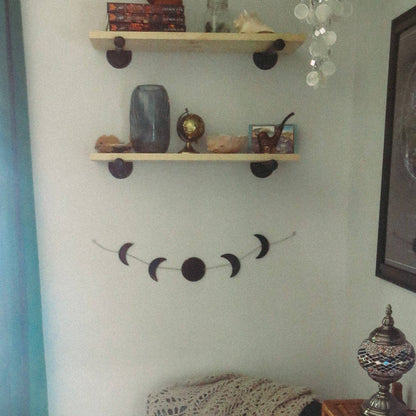 Moon Phases Agate Wall Hanging Decor Salt and Sparkle