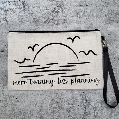 More Tanning Less Planning Teacher Tote Bag for Summer Salt and Sparkle