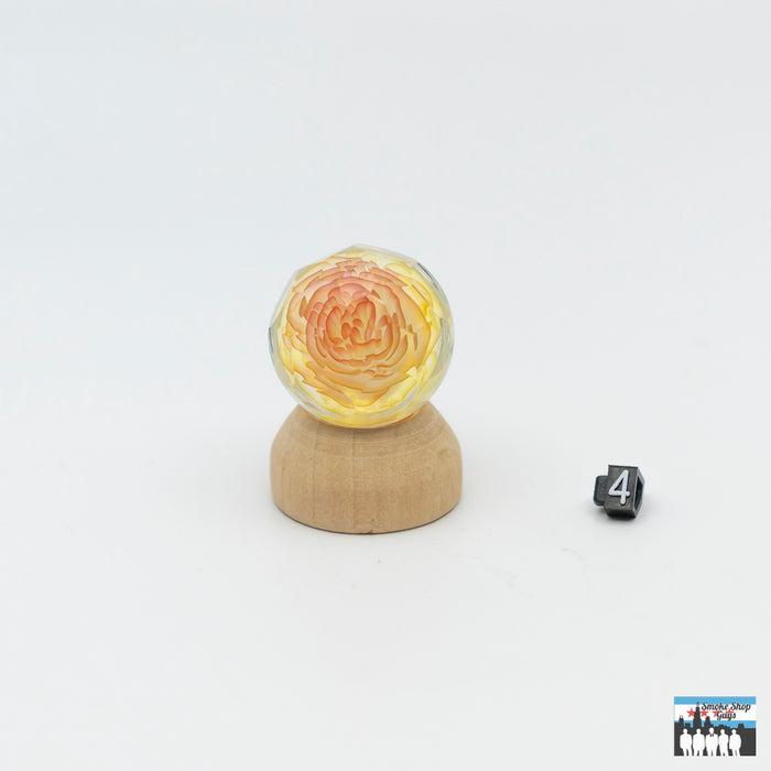 Mr. Facet x Tabba Wonnell Faceted Slurper Marbles: Handcrafted Floral Designs, Artistic Collaboration, Faceted Elegance, Unique Floral Designs, Functional Beauty, Premium Craftsmanship, Assorted Styles, Collectors Enthusiasts.