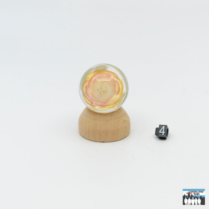 Faceted Elegance Slurper Marbles: Mr. Facet x Tabba Wonnell, Handcrafted, Artistic Collaboration, Unique Floral Designs, Functional Beauty, Premium Craftsmanship, Assorted Styles, Collectors Enthusiasts.