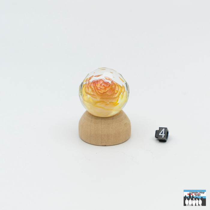 Unique Floral Designs Glass Marbles: Mr. Facet x Tabba Wonnell, Handcrafted, Artistic Collaboration, Faceted Elegance, Functional Beauty, Premium Craftsmanship, Assorted Styles, Collectors Enthusiasts.