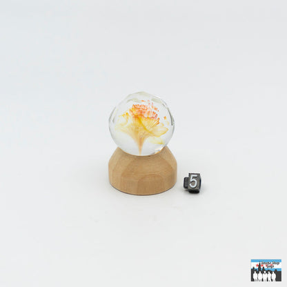 Assorted Styles Floral Marbles: Mr. Facet x Tabba Wonnell, Handcrafted, Artistic Collaboration, Faceted Elegance, Unique Floral Designs, Functional Beauty, Premium Craftsmanship, Collectors Enthusiasts.
